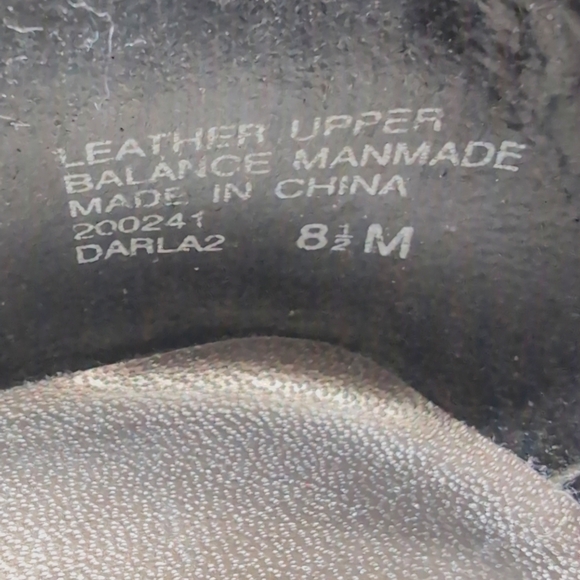 Vintage Sam & Libby Sz 8.5 Block Heel Black Leather Women's Shoes - Picture 8 of 10